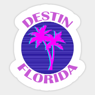 Destin Florida Neon Sticker